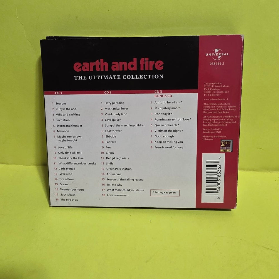 Earth And Fire - The Ultimate Collection - 2003 - 038 336-2 - Used - EX - CDs