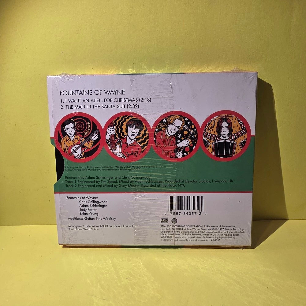 Fountains Of Wayne - I Want An Alien For Christmas - 1997 - AT0020CD - New - Sealed - CDs