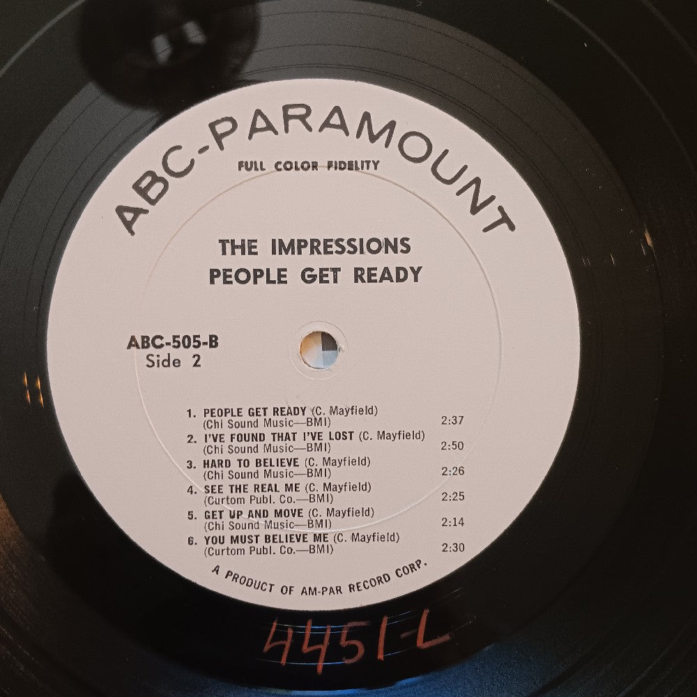 The Impressions - People Get Ready Mono PROMO - 1965 - ABC 505 - Used - VG+ - Vinyl