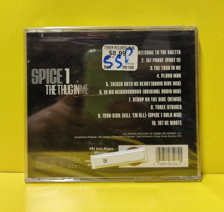 Spice 1 - The Thug In Me - 2005 - BMK 96106 - New - Sealed - CDs