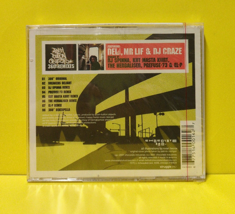 Push Button Objects Featuring Del The Funky Homosapien, Mr. Lif & DJ Craze - 360° Remixes - 2001 - CHLT016CD - New - Sealed - CDs