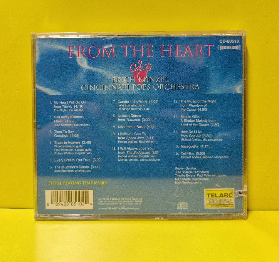 Erich Kunzel, Cincinnati Pops Orchestra - From The Heart - 1998 - CD-80510 - New - Sealed - CDs