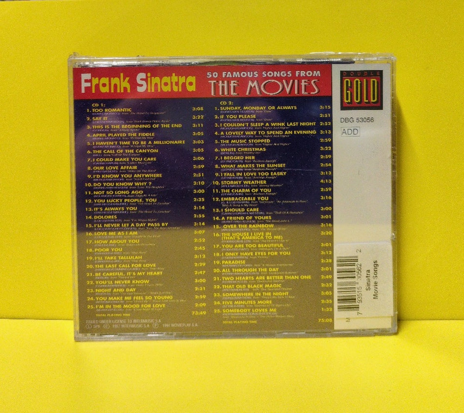 Frank Sinatra - 50 Famous Songs From The Movies - 1997 - DBG 53056 - New - Sealed - CDs - 2xCD Set - Portugal Import