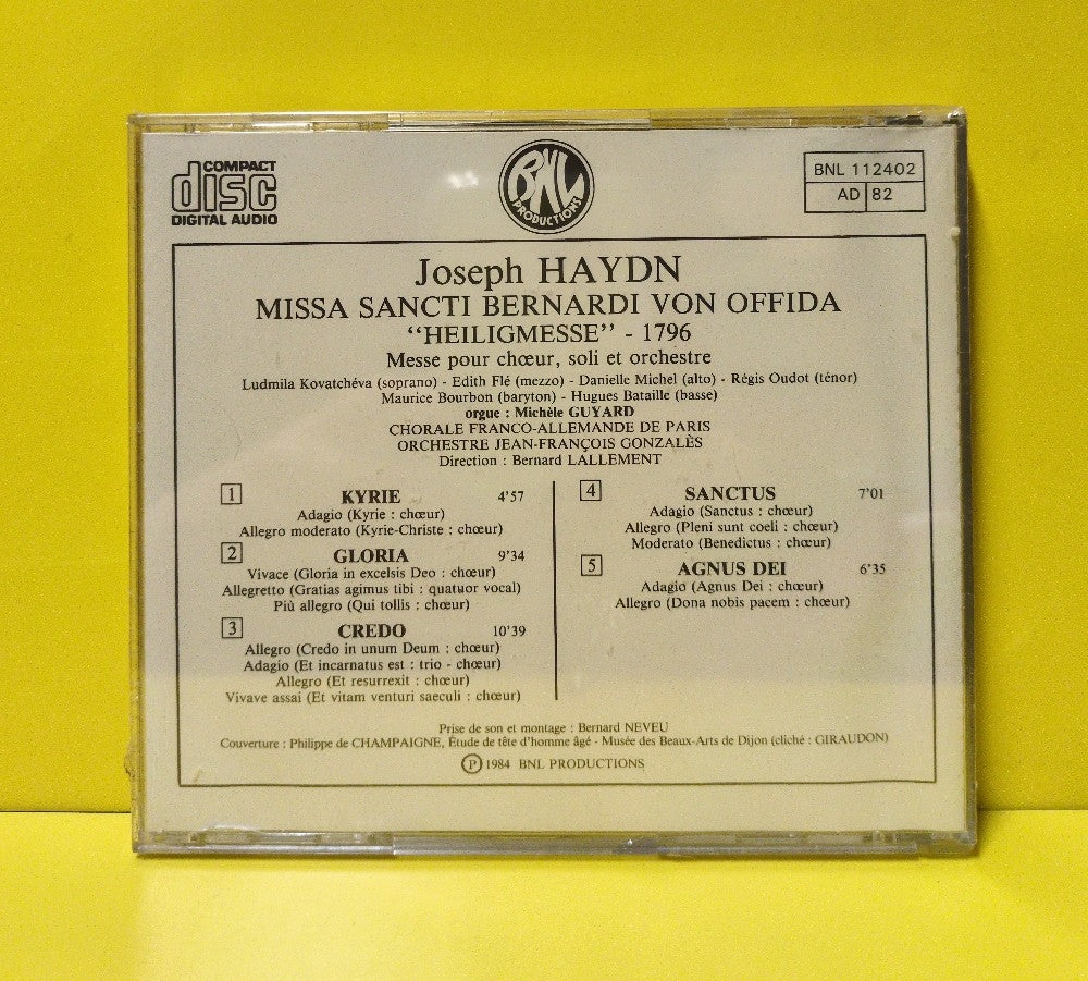 Joseph Haydn - Missa Sancti Bernardi Von Offida - 1984 - BNL 112402 - New - Sealed - CDs