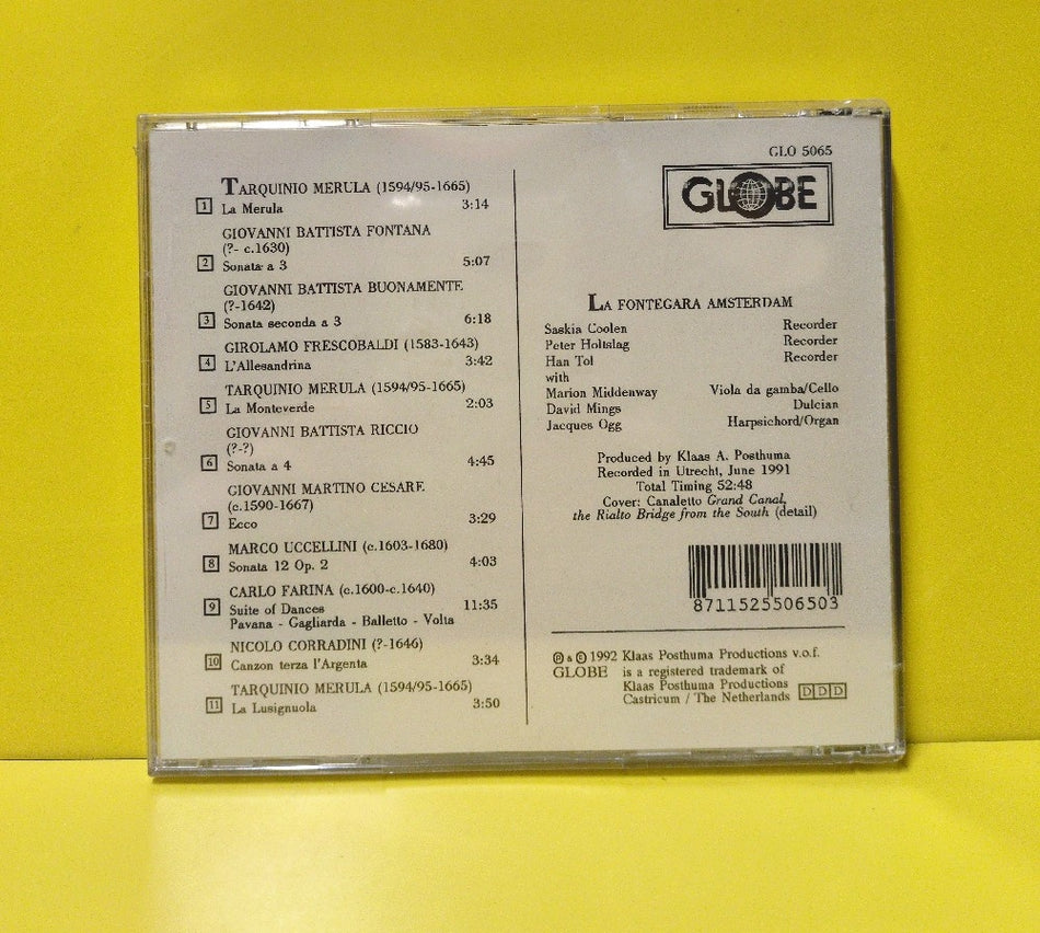 La Fontegara Amsterdam - 17th Century Italian Recorder Music - 1992 - GLO 5065 - New - Sealed - CDs - Netherlands Import
