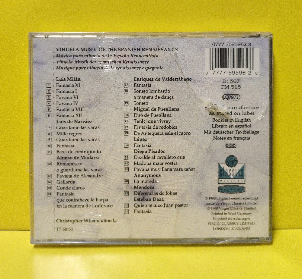 Christopher Wilson - Vihuela Music Of The Spanish Renaissance - 0777 7595962 8 - New - Sealed - CDs - European Import