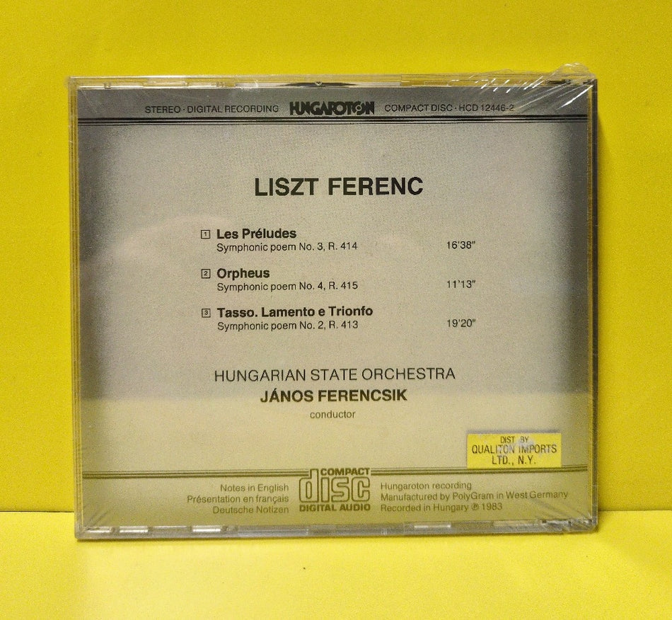 Liszt, Ferencsik, Hungarian State Orchestra  - Les Preludes / Orpheus / Tassi - 1983 - HDCD 12446-2 - New - Sealed - CDs - Hungary Import