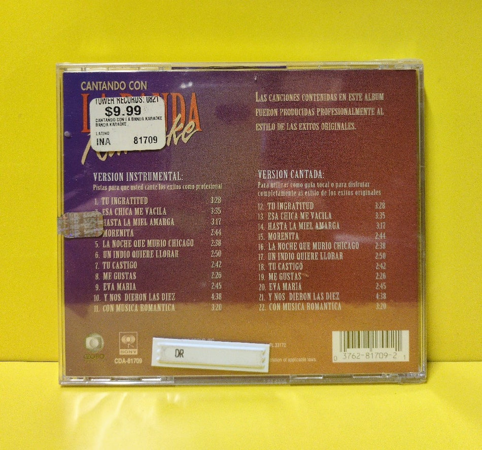 Various - Cantando Con La Banda Karaoke - 1995 - CDA-81709 - New - Sealed - CDs