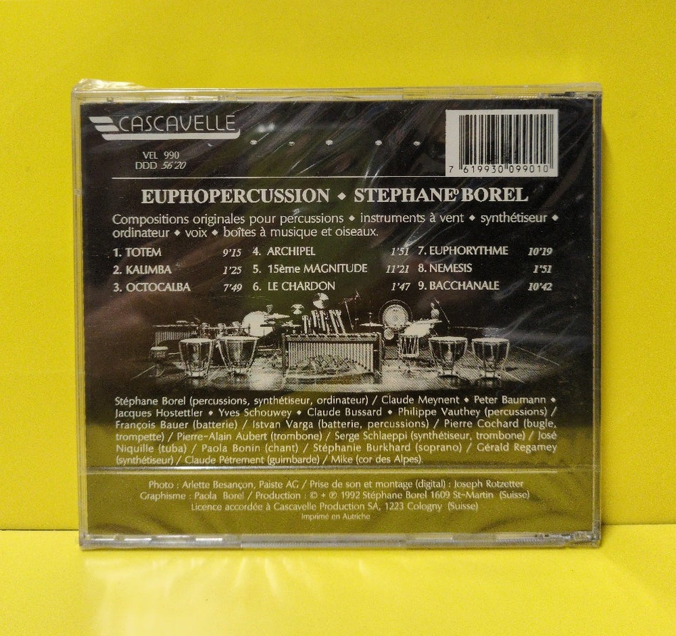 Stéphane Borel - Euphopercussion - 1992 - VEL 990 - New - Sealed - CDs - Switzerland Import