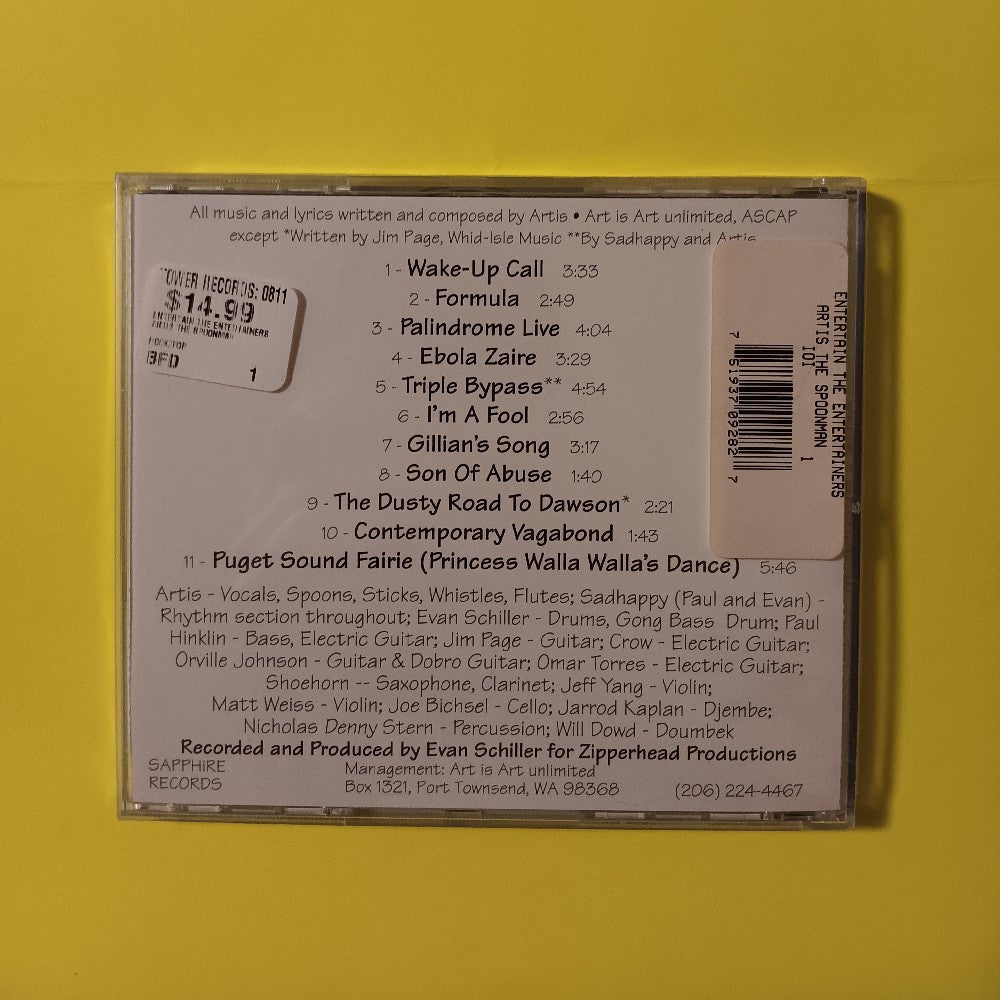 Artist The Spoonman - Entertain The Entertainers - New - Sealed - CDs