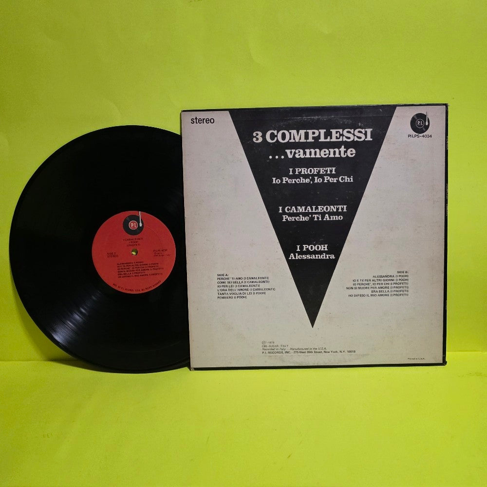 I Camaleoni, Pooh, I Profeti - 3 Complessi... Vamente - 1973 - PILPS-4034 - Used - VG++ - Vinyl