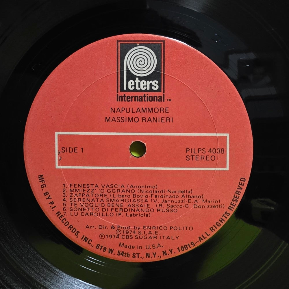 Massimo Ranieri - Napulammore - 1974 - PILPS 4038 - Used - VG++ - Vinyl