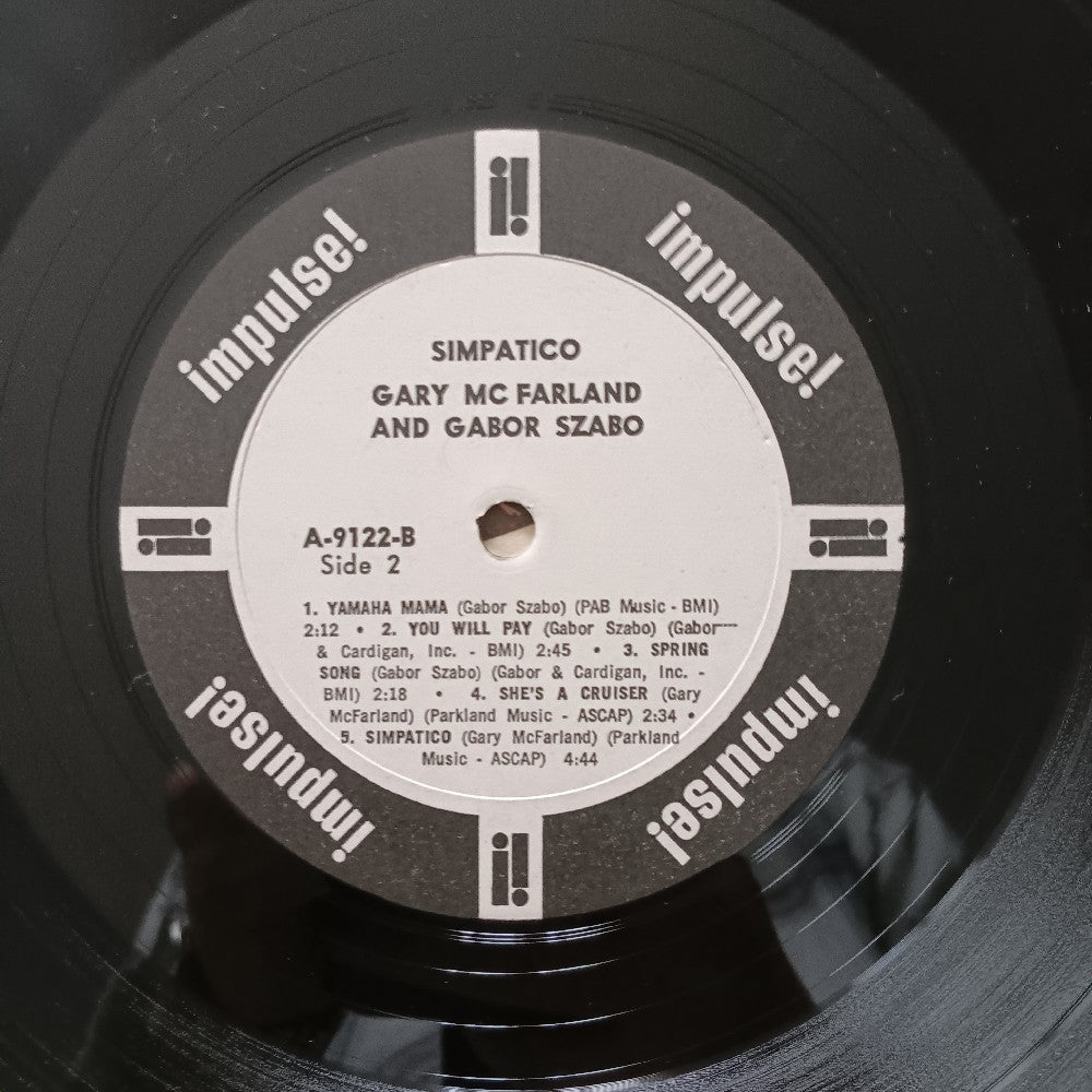Gary McFarland & Gabor Szabo - Simpatico OG Mono PROMO - 1966 - A-9122 - Used - VG+ - Vinyl