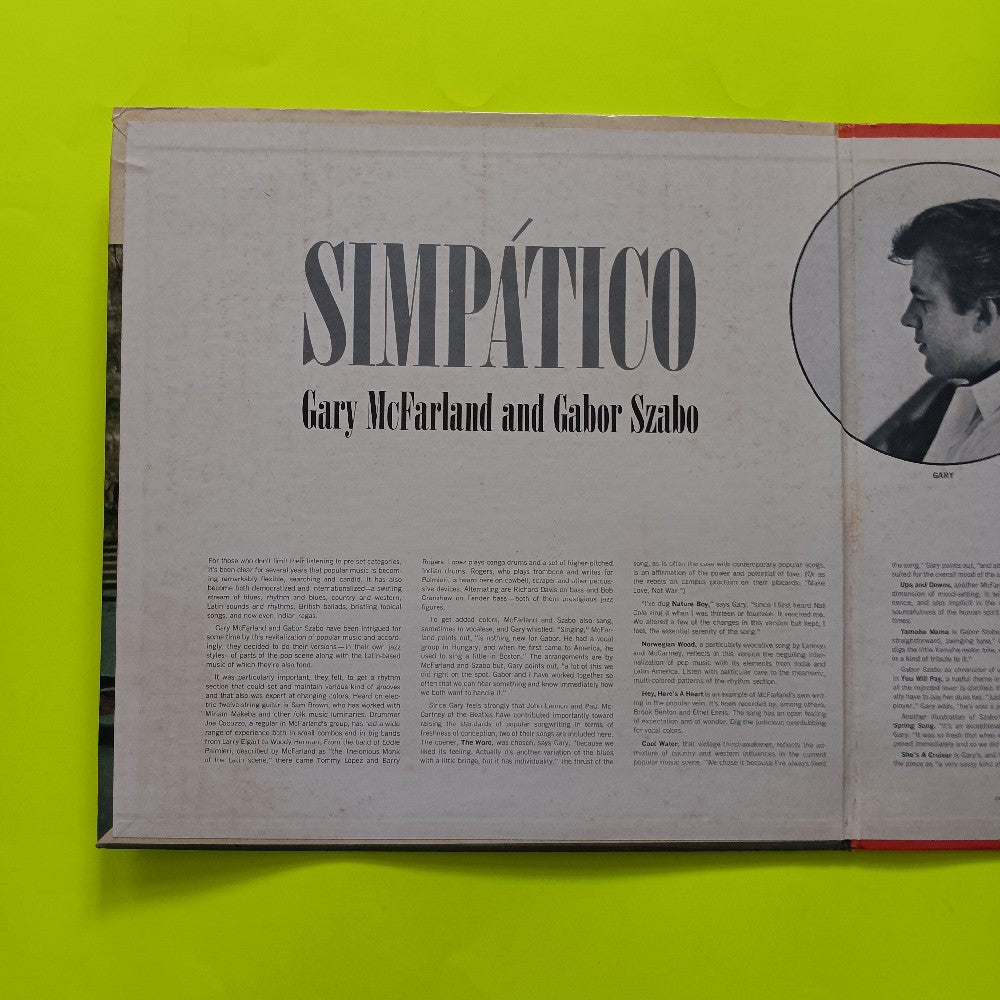 Gary McFarland & Gabor Szabo - Simpatico OG Mono PROMO - 1966 - A-9122 - Used - VG+ - Vinyl