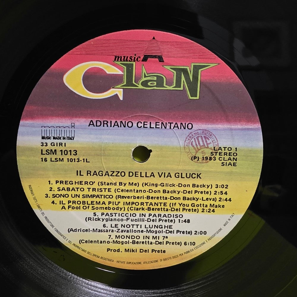 Adriano Celentano - I'll Ragazzo Della Via Gluck - 1983 - LSM 1013 - Used - VG++ - Vinyl