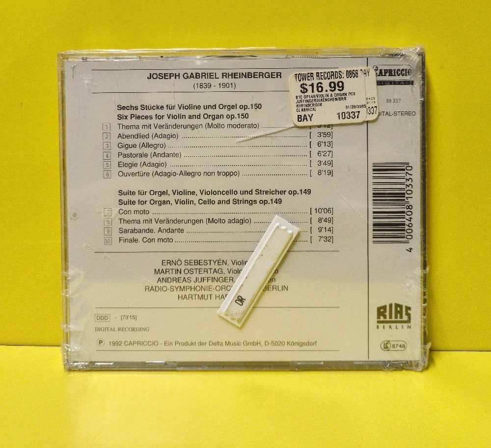 Josef Rheinberger - Suite Op. 149, Sechs Stücke/ Six Pieces Op. 150 - 1992 - 10 337 - New - Sealed - CDs