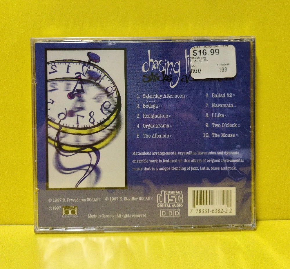 Sticks Allison - Chasing Time - 1997 - BDF 108 CD - New - Sealed - CDs - Canadian Import
