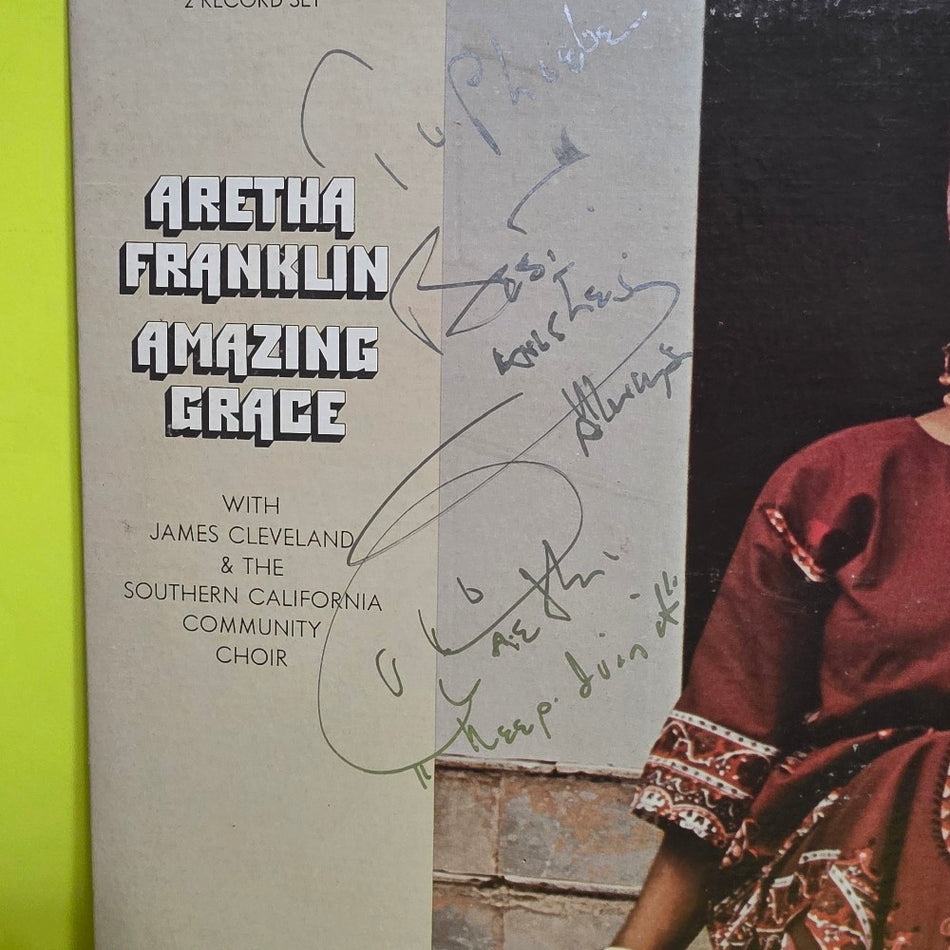 Aretha Franklin With James Cleveland / Autographed By Aretha RARE - Amazing Grace  - 1972 - SD 2-902 - Used - VG++ - Vinyl