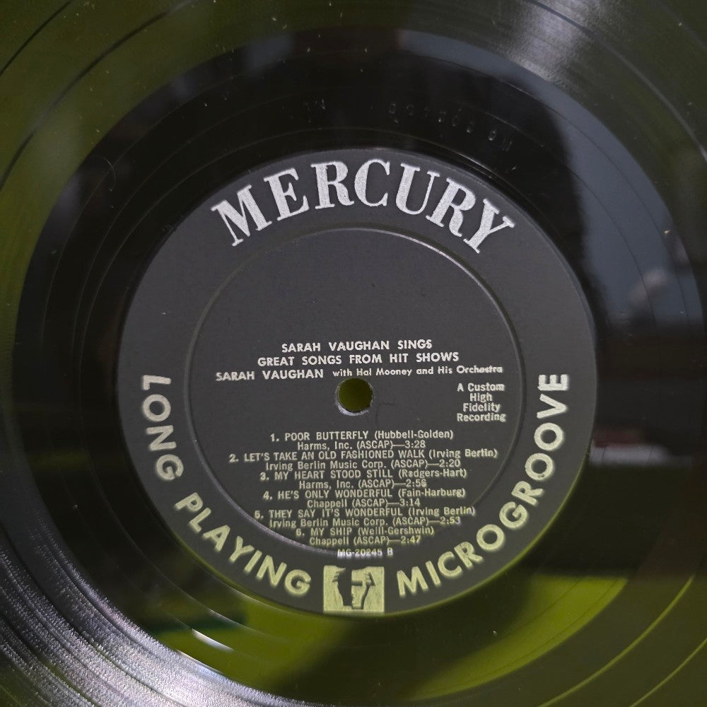 Sarah Vaughan  - Great Songs From Hit Shows - 1957 - MGP-2-100 - Used - EX - Vinyl
