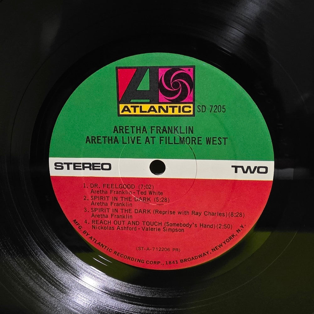 Aretha Franklin  - Live At Filmore West / EX With Insert  - 1971 - SD 7205 - Used - EX - Vinyl