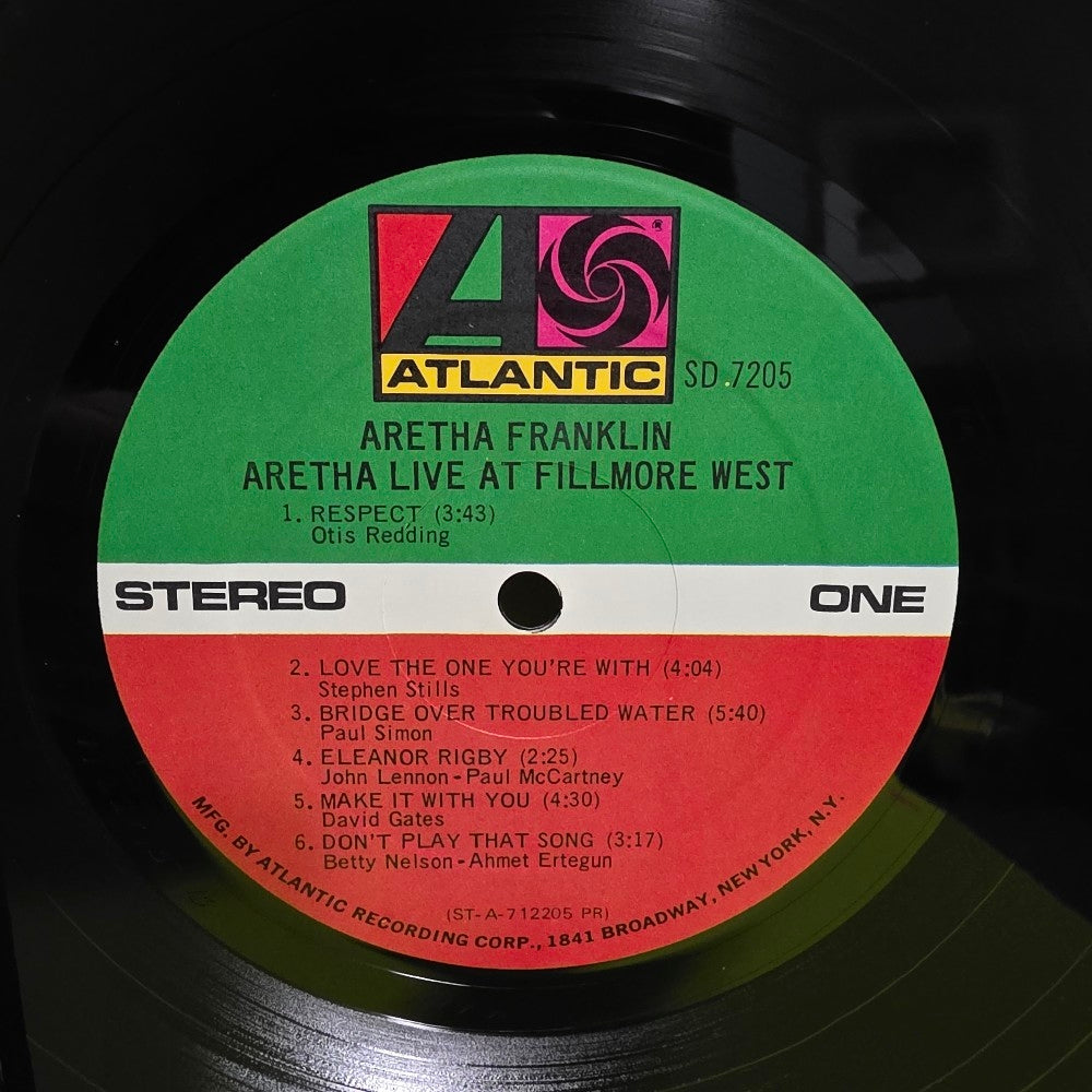 Aretha Franklin  - Live At Filmore West / EX With Insert  - 1971 - SD 7205 - Used - EX - Vinyl