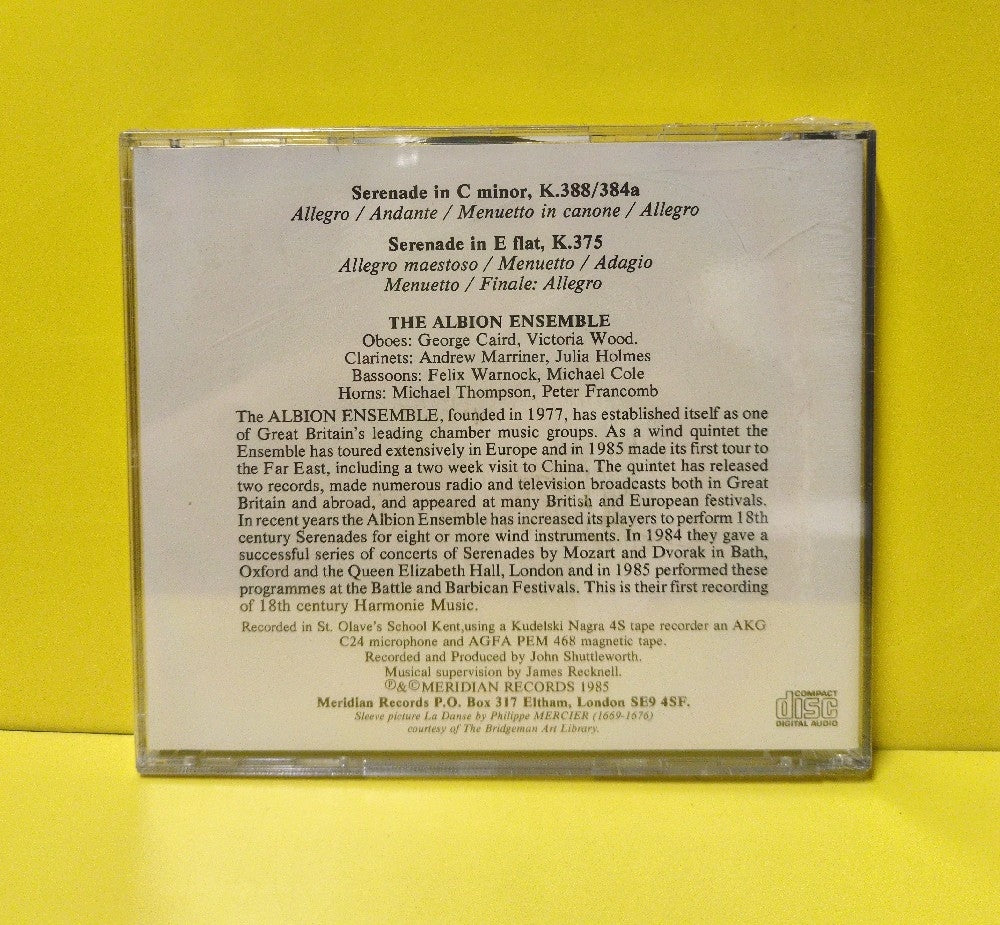 Mozart, The Albion Ensemble - Serenade In C Minor, K.388/384a - Serenade In E Flat, K 375 - 1985 - CDE 84107 - New - Sealed - CDs - UK Import