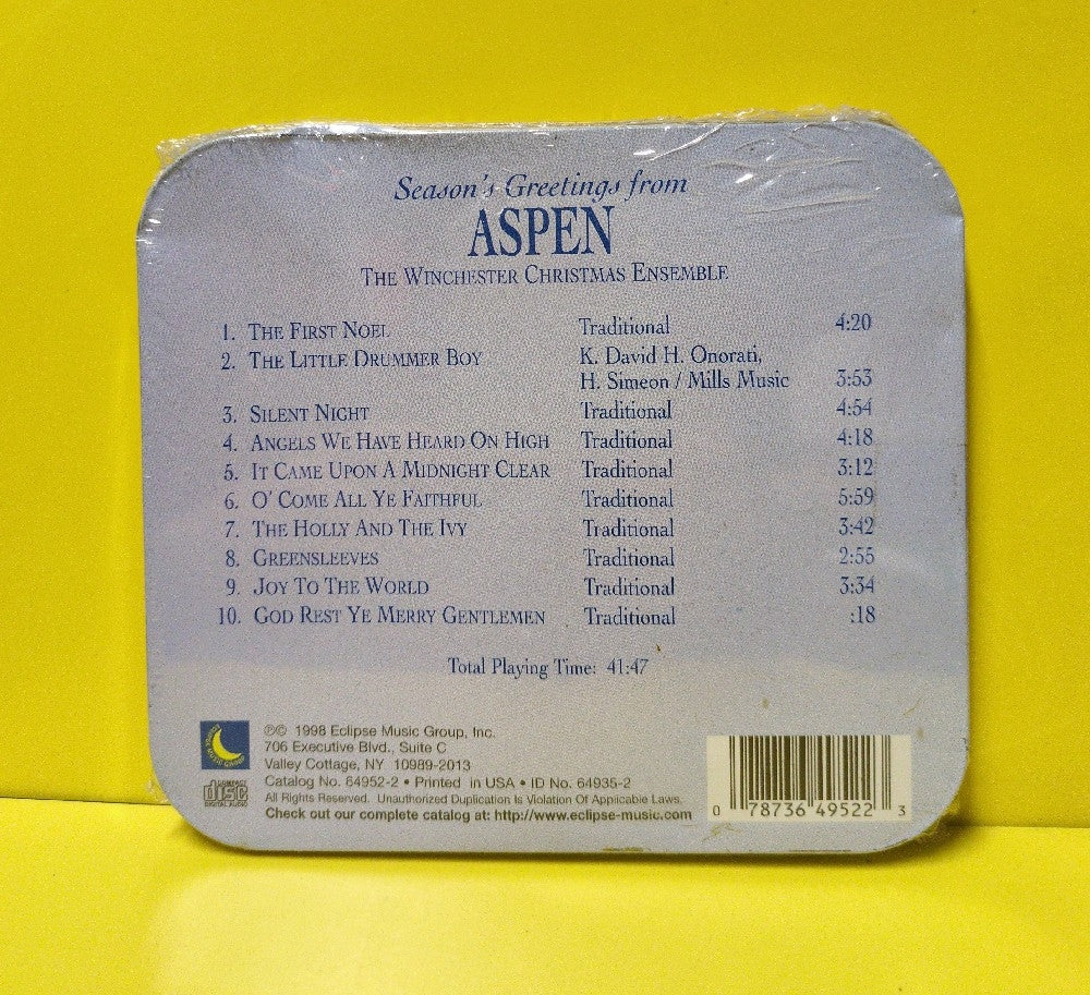 The Winchester Christmas Ensemble - Season's Greetings From Aspen - 1998 - 64952-2 - New - Sealed - CDs - Metal Tin