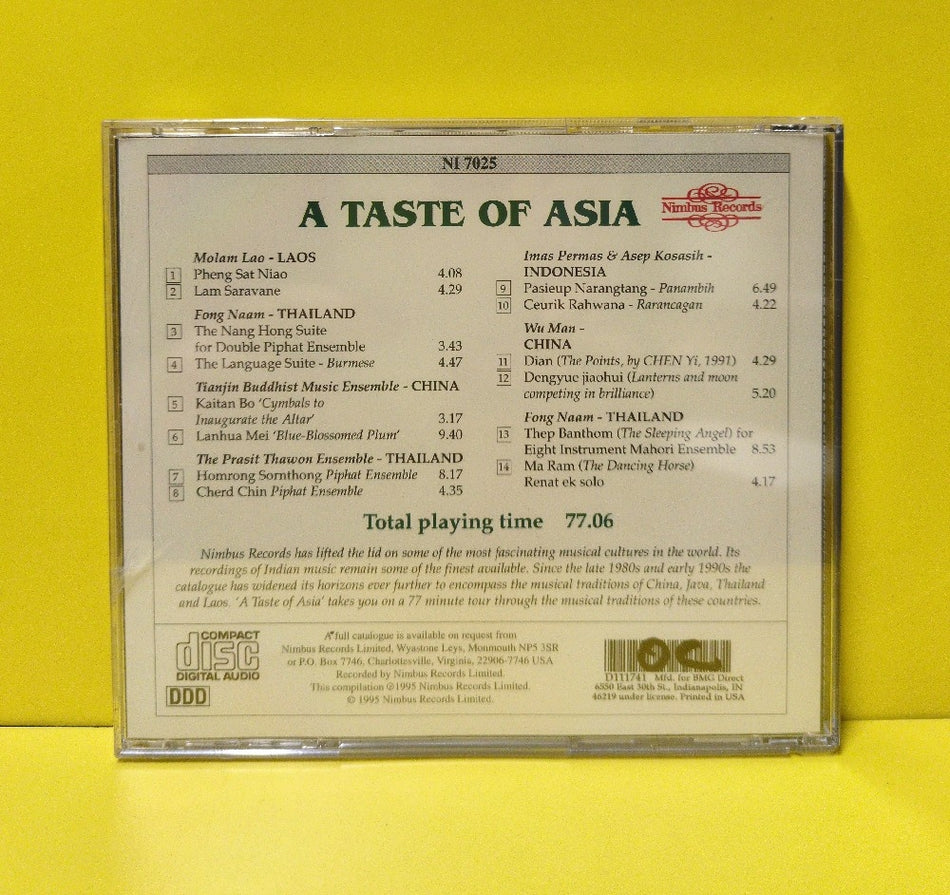 Various - A Taste Of Asia - 1995 - NI 7025 - New - Sealed - CDs - BMG Record Club Edition