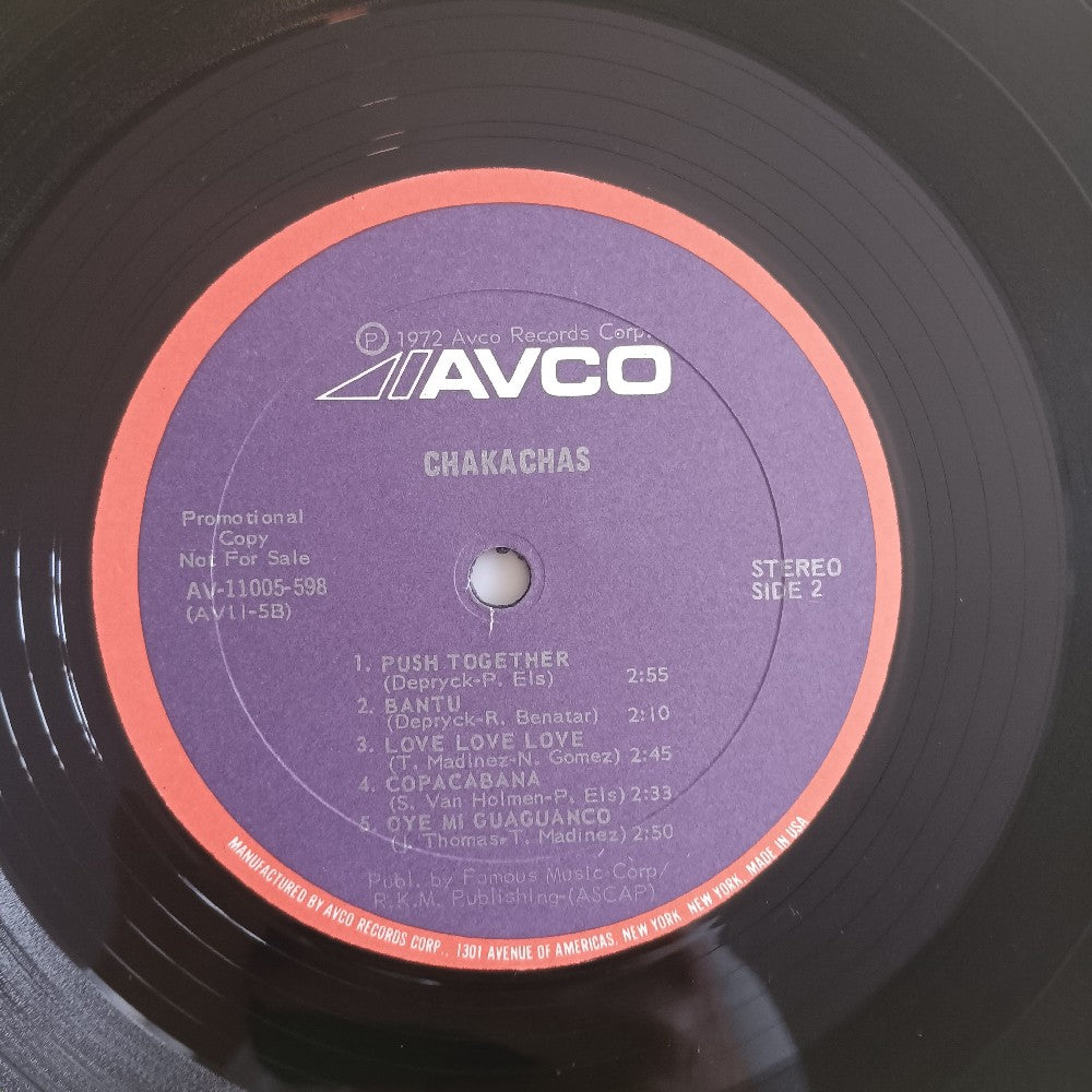 Chakachas - Chakachas Self Titled PROMO - 1972 - AV-11005-598 - Used - VG+ - Vinyl