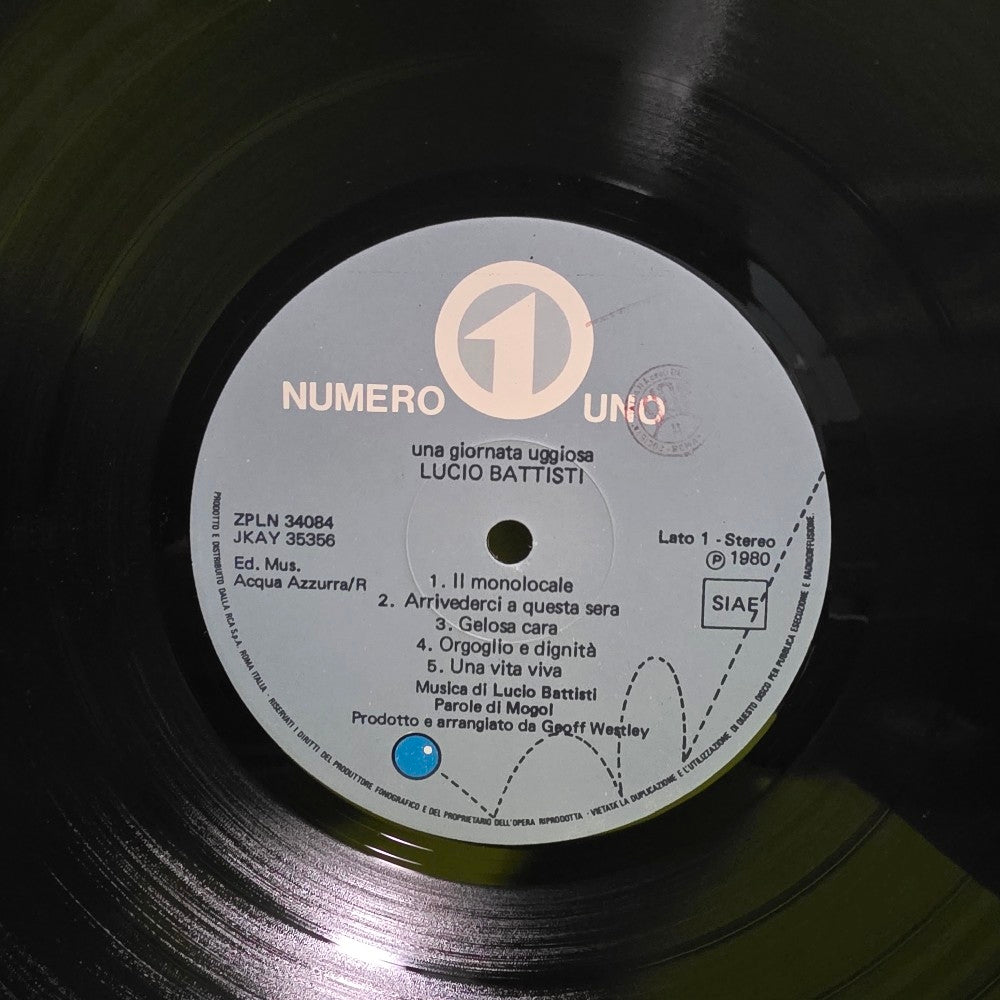 Lucio Battisti  - Una Giornata Uggiosa - 1980 - ZPLN 34084 - Used - VG++ - Vinyl