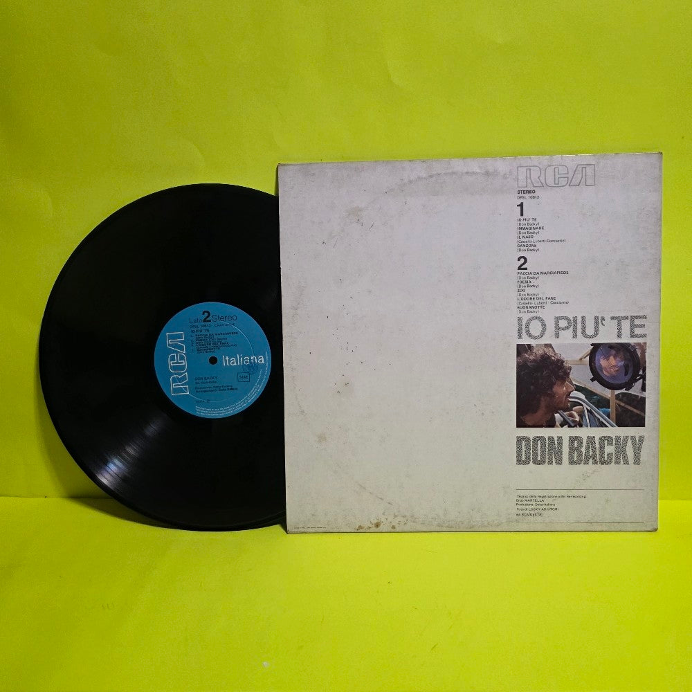 Don Backy - Io Più Di Te - 1973 - DPSL 10613 - Used - VG++ - Vinyl
