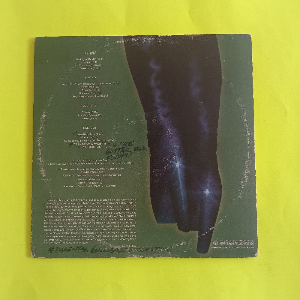 Velvet Underground - Live 1969 With Lou Reed PROMO - 1974 - SRM-2-7502 - Used - VG+ - Vinyl