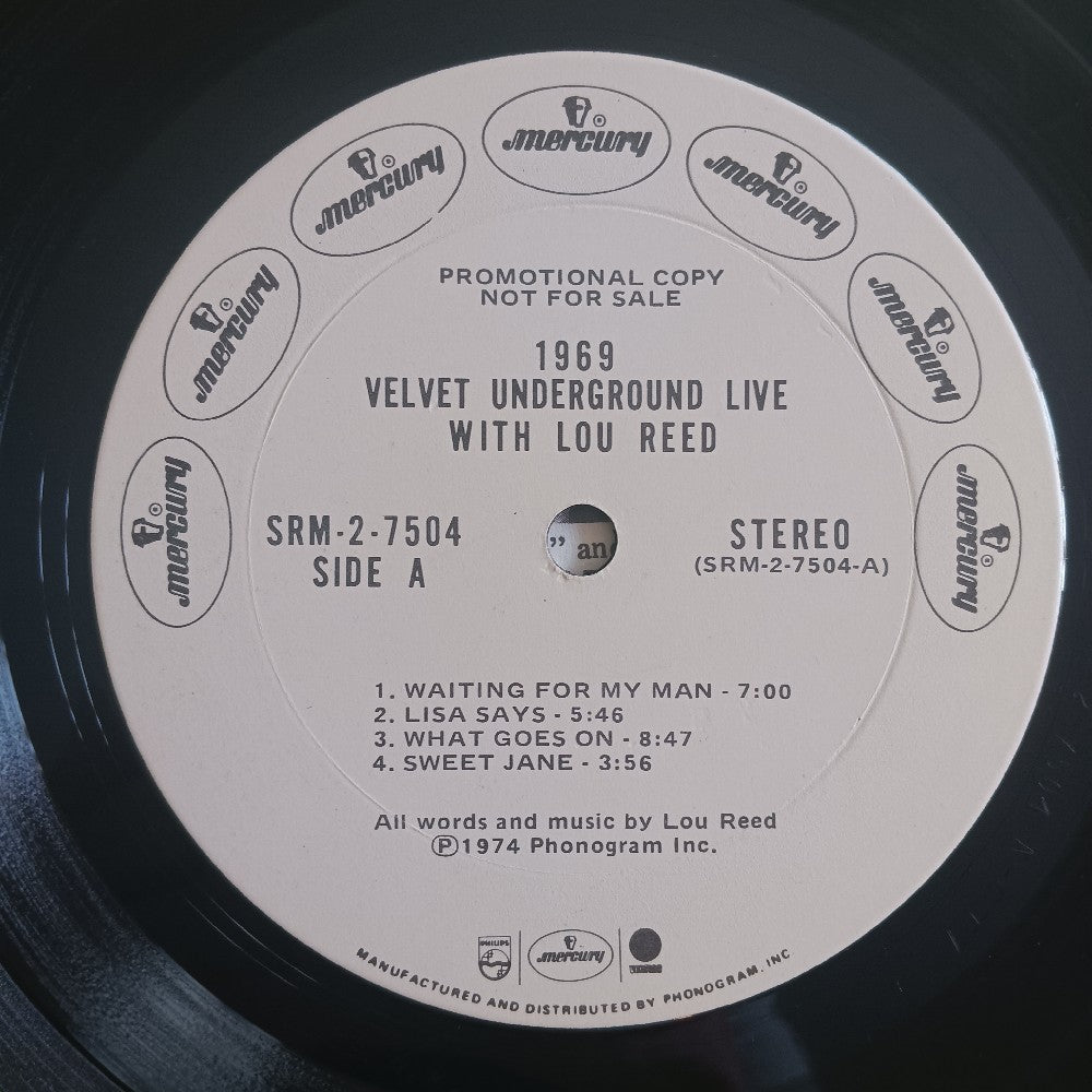 Velvet Underground - Live 1969 With Lou Reed PROMO - 1974 - SRM-2-7502 - Used - VG+ - Vinyl
