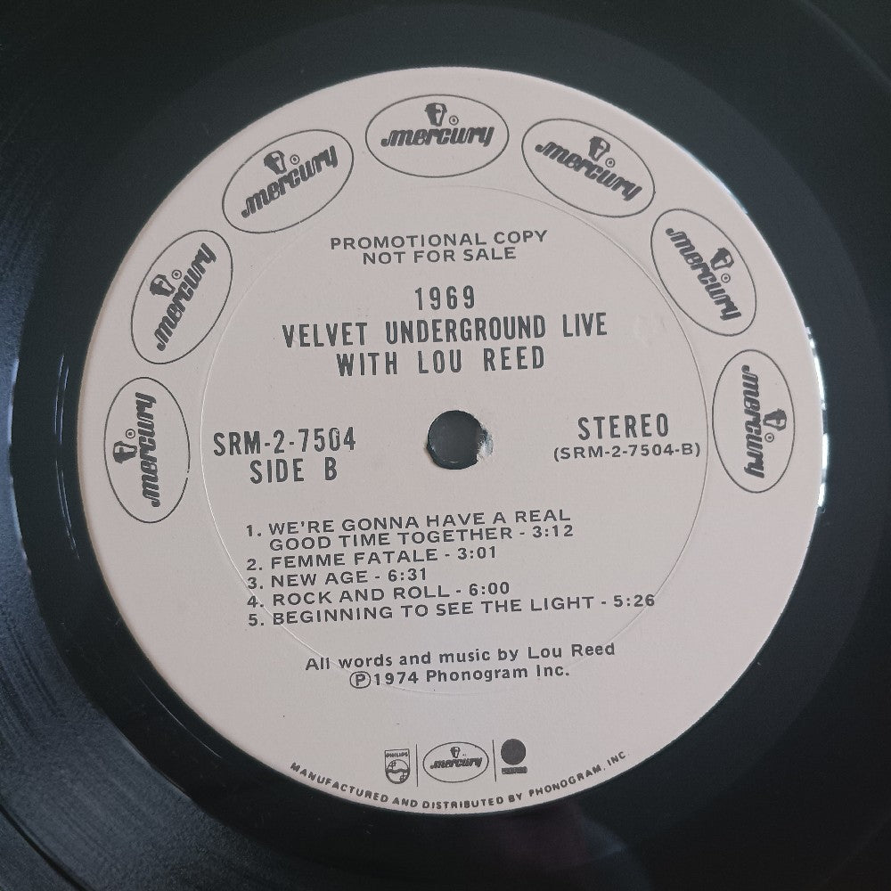 Velvet Underground - Live 1969 With Lou Reed PROMO - 1974 - SRM-2-7502 - Used - VG+ - Vinyl