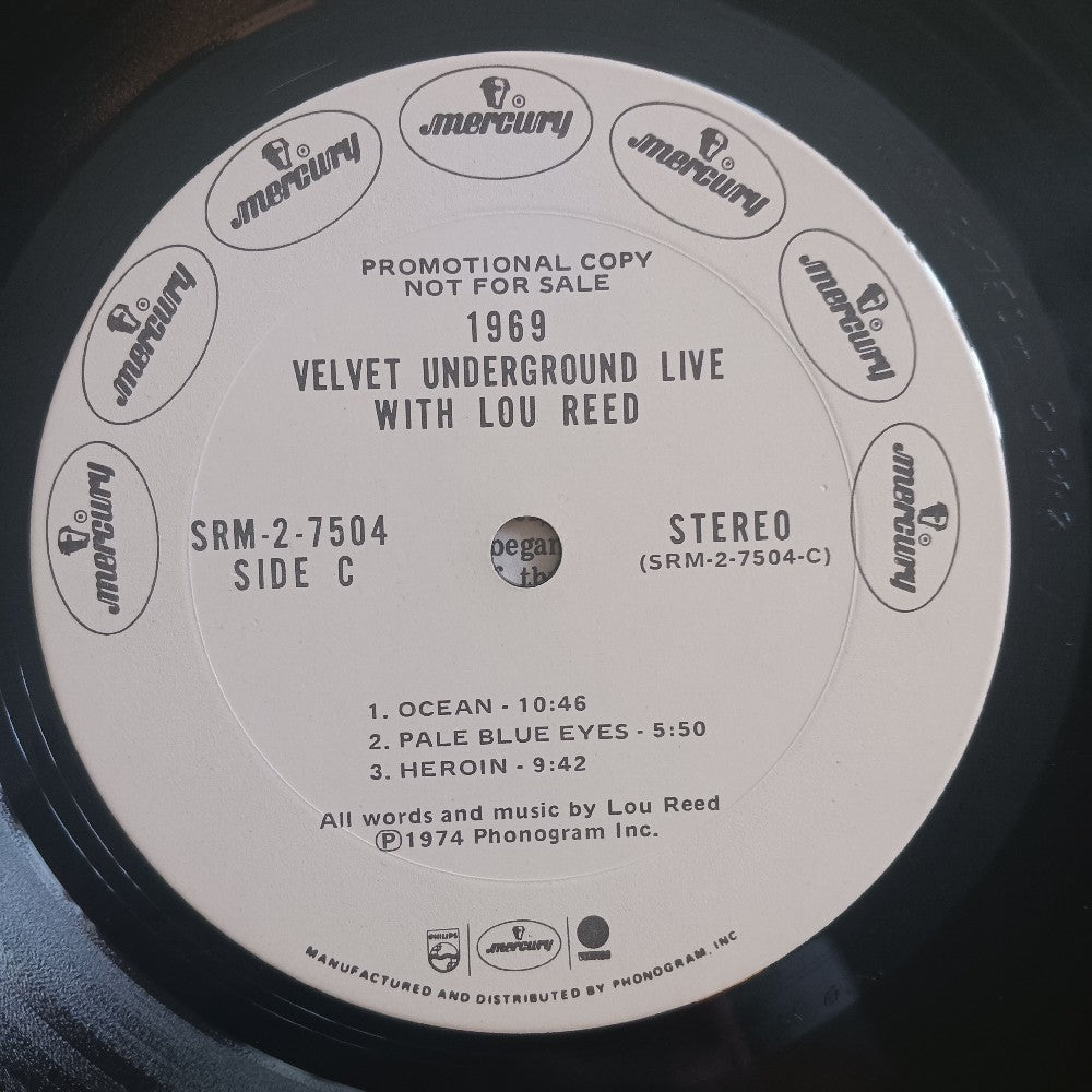 Velvet Underground - Live 1969 With Lou Reed PROMO - 1974 - SRM-2-7502 - Used - VG+ - Vinyl