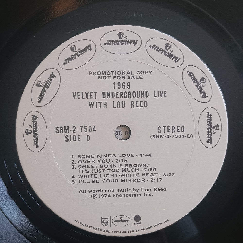 Velvet Underground - Live 1969 With Lou Reed PROMO - 1974 - SRM-2-7502 - Used - VG+ - Vinyl
