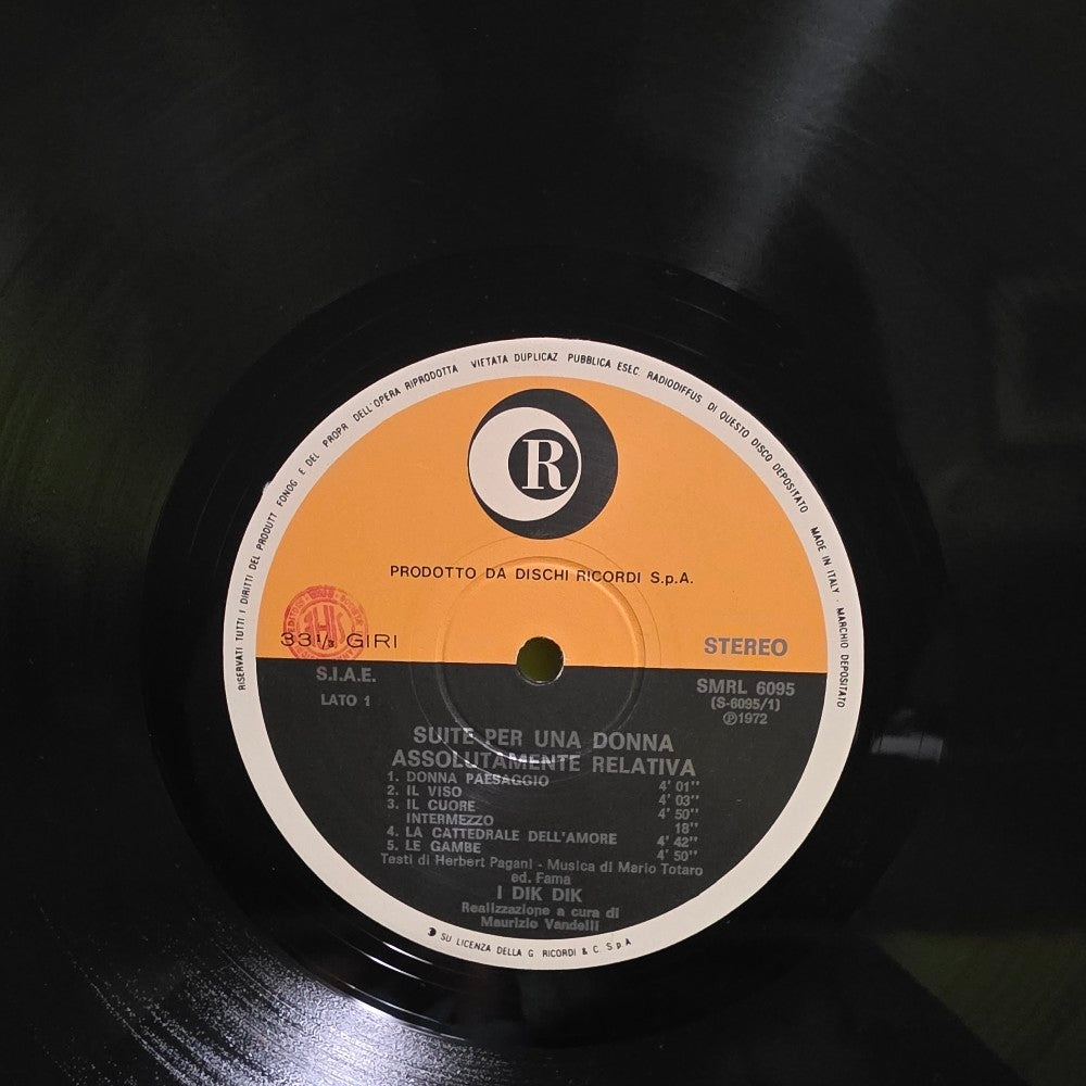 I Dik Dik - Suite Per Una Donna Assolutamente Relativa - 1972 - SMRL 6095 - Used - VG++ - Vinyl