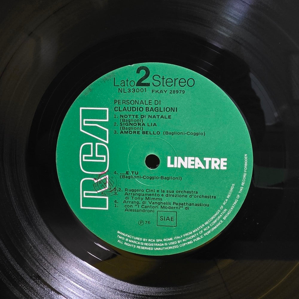 Claudio Baglioni - Personale Di Claudio Baglioni - 1976 - NL 33001 - Used - VG++ - Vinyl
