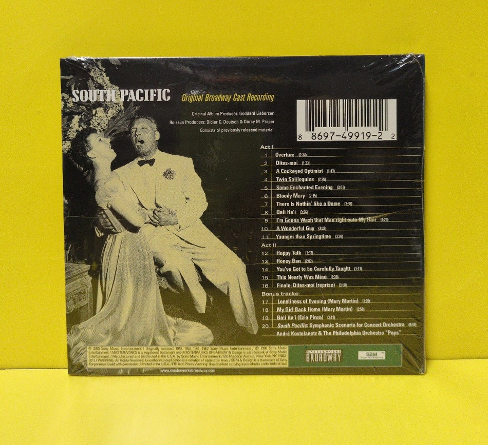 Mary Martin, Ezio Pinza, Richard Rodgers / Oscar Hammerstein 2nd With Original B'way Cast - South Pacific - 2009 - 88697 49919 2 - New - Sealed - CDs - Reissue - Remastered