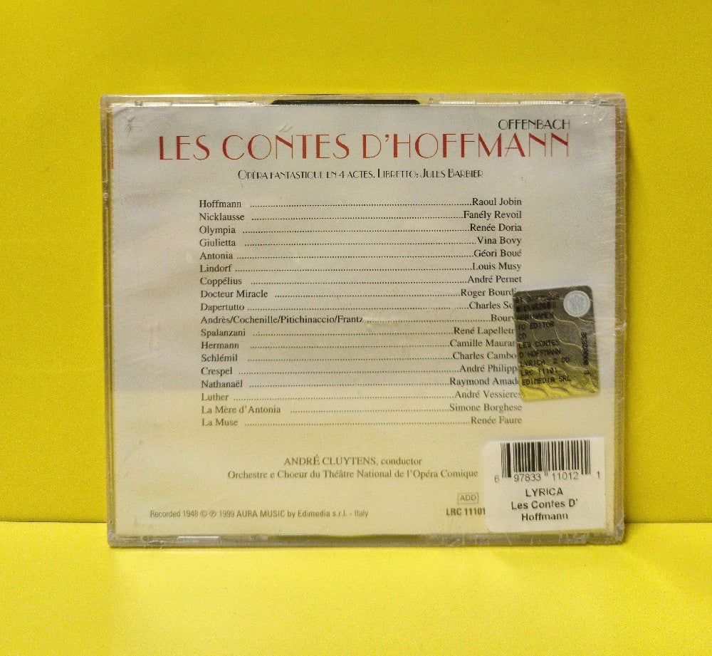 Offenbach, Orchestre Et Choeurs Du Theatre National De L'Opera Comique, Andre Cluytens - Les Contes D'Hoffmann - 1999 - LRC 11101-2 - New - Sealed - CDs - 2xCD - Reissue - Remastered - Mono - Italy Import