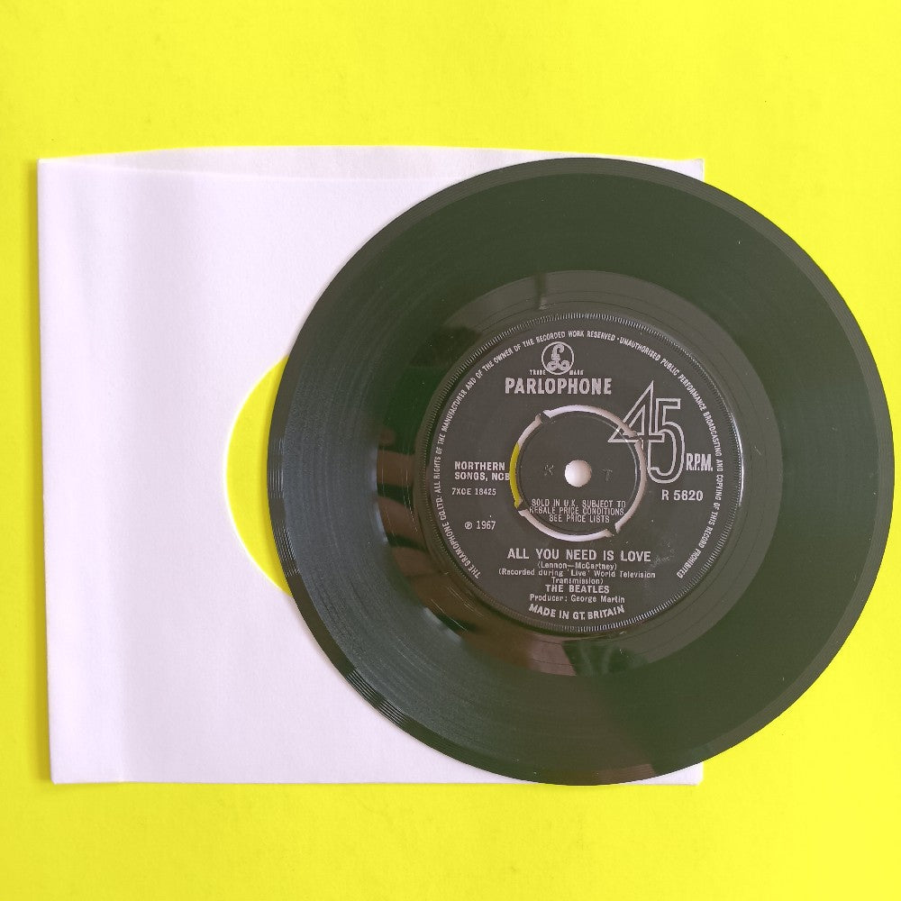 Beatles - All You Need Is Love UK 7" Push Out - 1967 - R 5620 - Used - VG+ - Vinyl