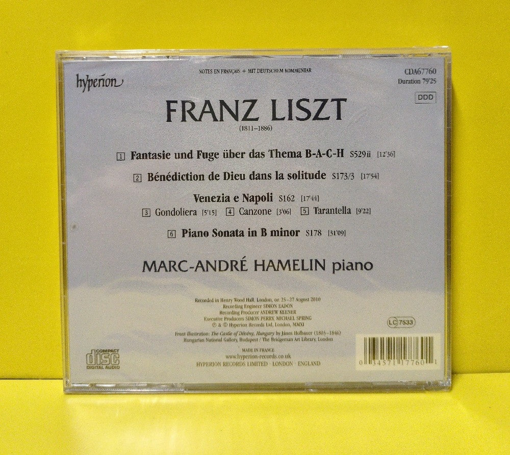 Liszt, Marc-André Hamelin - Piano Sonata, Bénédiction, Venezia e Napoli - 2011 - CDA67760 - New - Sealed - CDs - UK Import