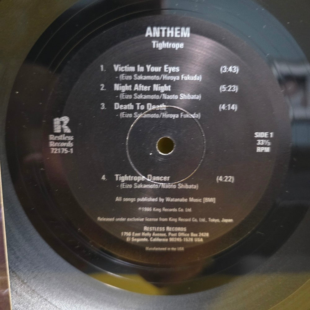 Anthem  - Tightrope - 1986 - 72175-1 - Used - VG++ - Vinyl