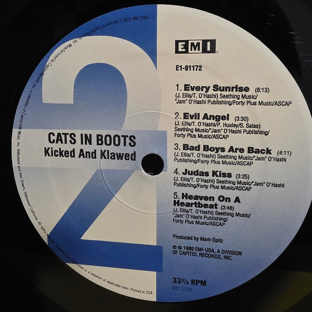 Cats In Boots - Kicked & Klawed - 1989 - E1-91172 - Used - EX - Vinyl