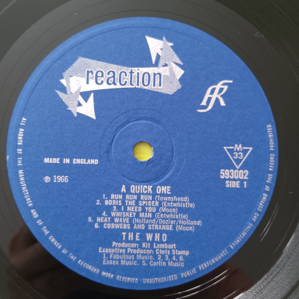 The Who - A Quick One UK OG MONO - 1966 - 593 002 - Used - VG++ - Vinyl