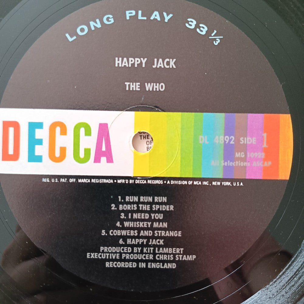 The Who - Happy Jack SHRINK MONO Fan Club - 1967 - DL 4892 - Used - VG++ - Vinyl