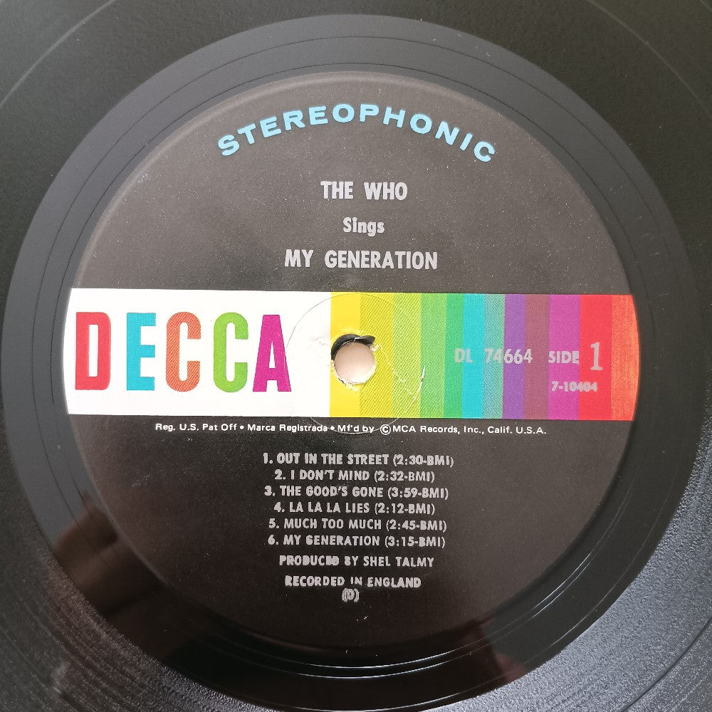 The Who - Sings My Generation - 1971 - DL 74664 - Used - VG++ - Vinyl