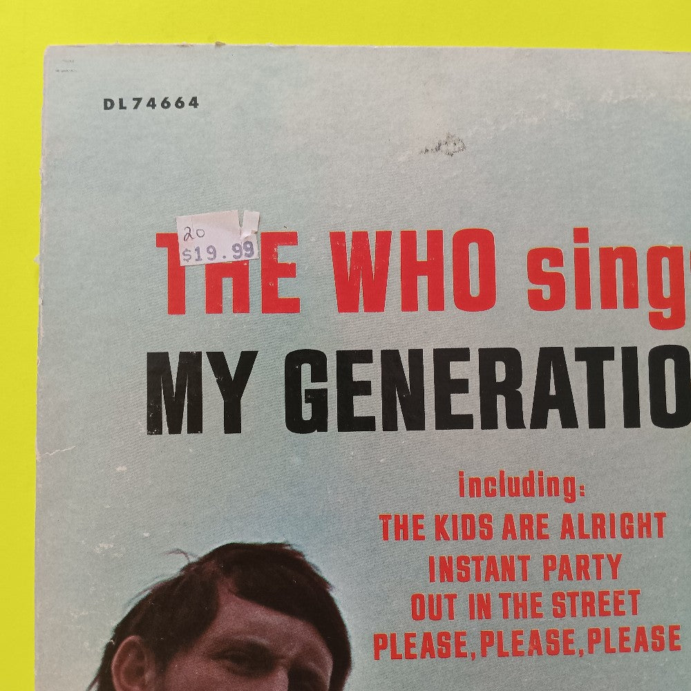 The Who - Sings My Generation - 1967 - DL 74664 - Used - VG++ - Vinyl