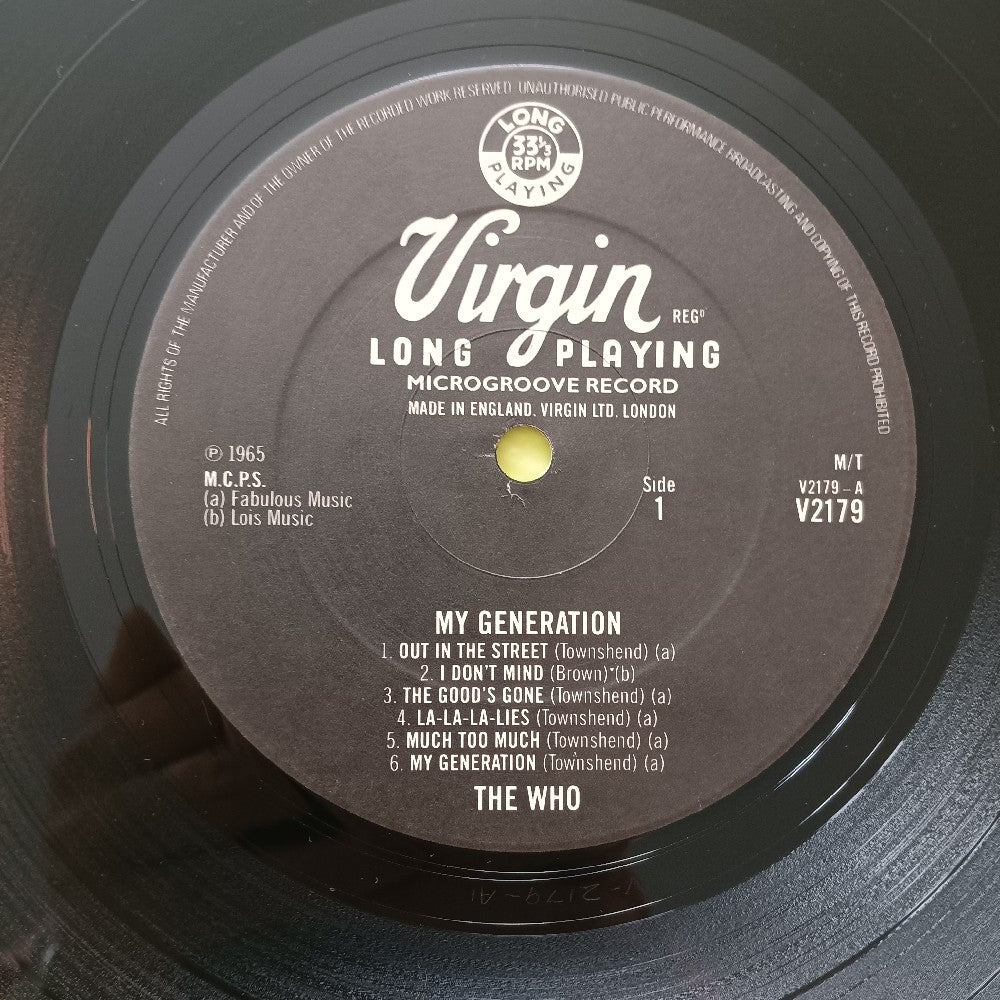 The Who - My Generation UK Lois Music - 1980 - V 2179 - Used - VG++ - Vinyl