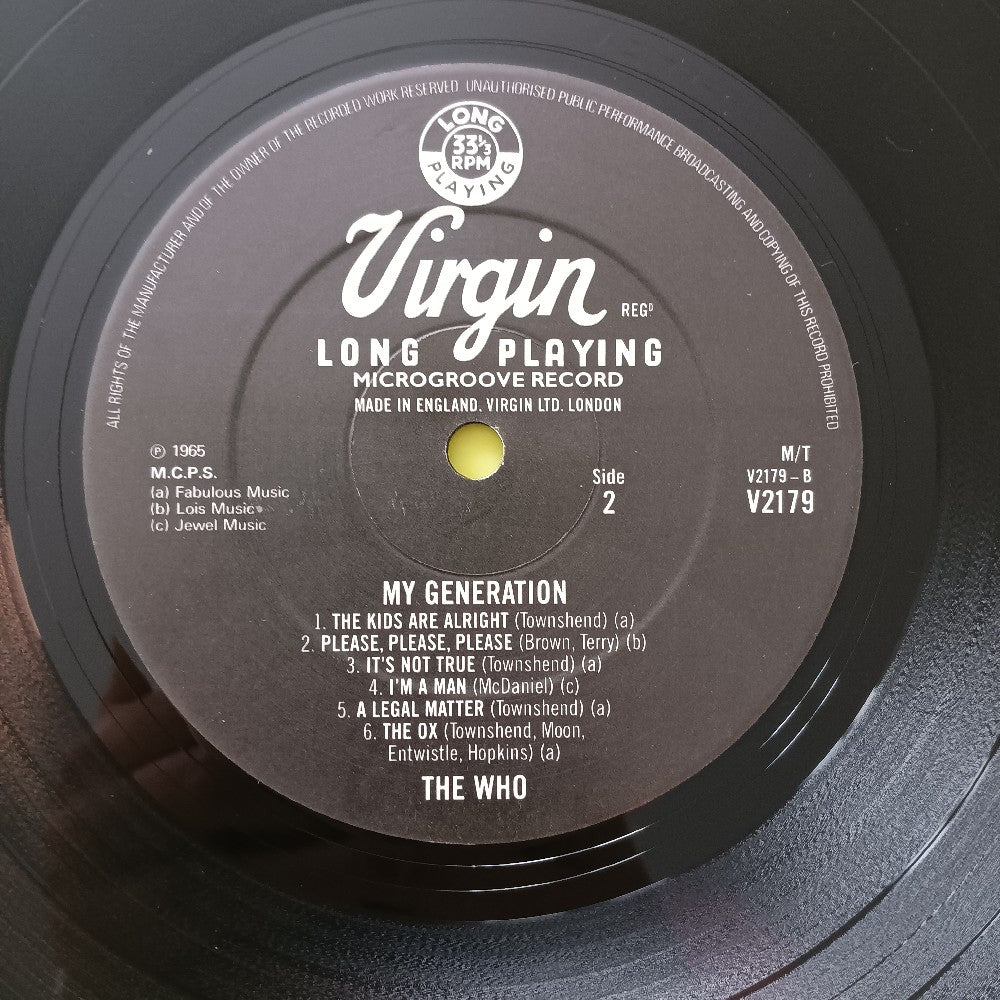 The Who - My Generation UK Intersong - 1980 - V 2179 - Used - VG++ - Vinyl